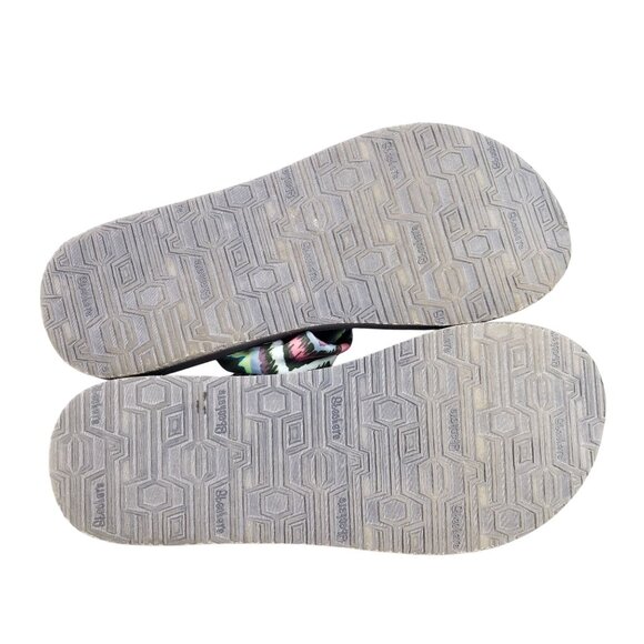 Skechers Womens Size 9 Gray Sandals With Multicolor Patterned Fabric Straps - Picture 7 of 7